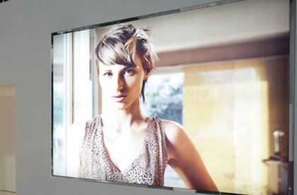 Frameless fabric light box display