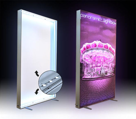 Free standing (double sided) or wall mounted Light Box KD180