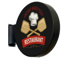 Electric Outdoor Double-sided Round LED Lightbox