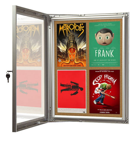 SlimLock Key Lockable Cork Notice Boards